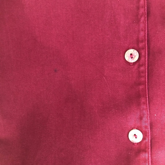 Bryn Walker large Burgundy, button-down shirt - Picture 3 of 10